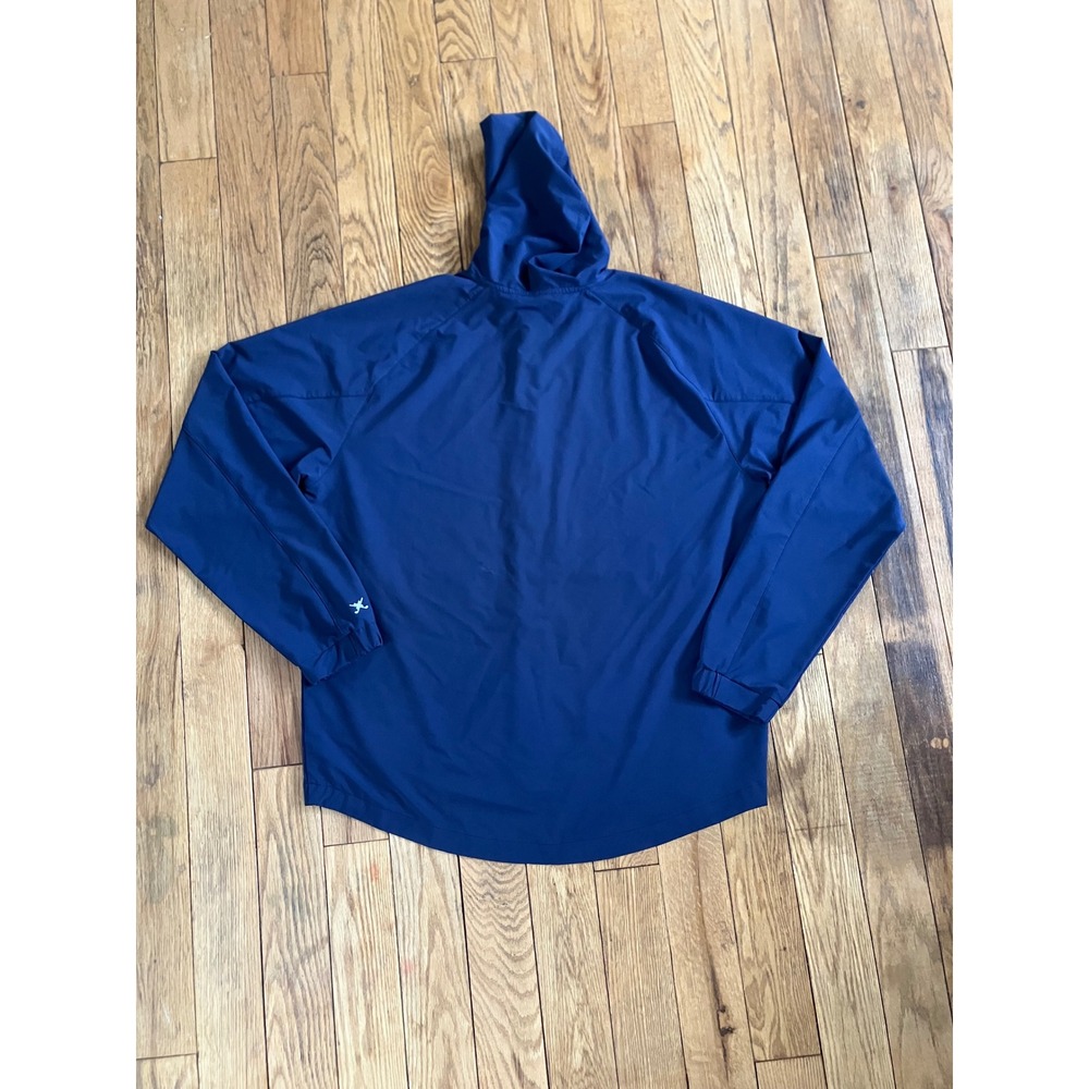 Kenneth Cole Golf Pullover Jacket Navy Blue Quarter Zip Hooded XL